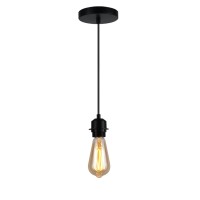 Yzyaxsaa Industrial Mini Pendant Light Kit E26 Vintage Style Black Cord Hanging Light Fixture Be Applicable Overhead Lamps For