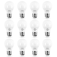 Yukihalu A15 Led Light Bulbs, 60W Equivalent, E26 Base, 5000K Daylight White, 7W 600 Lumens 120V, Ul Listed, Ceiling Fan Light Bulbs, Appliance Bulb, Not Dimmable, Pack Of 12 (5000K Daylight White)