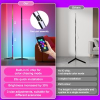 Miheal Rgb Floor Lamp 16 Million Colors Led Floor Lamps 56 Lamps For Living Room With Music Sync Standing Lamp With App And Re