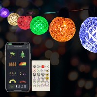 Solatec Led Smart String Lights Shatterproof 25 Rgbw Bulbs Color Changing Ip65 Waterproof Light App Control With Diy Color Scen