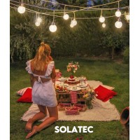 Solatec Led Smart String Lights Shatterproof 25 Rgbw Bulbs Color Changing Ip65 Waterproof Light App Control With Diy Color Scen