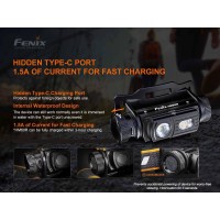 Fenix Hm60R Headlamp, 1200 Lumen Usb-C Rechargeable With Flood Light, Red Light And Lumentac Organizer