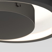 Artika Salto 15W Led Modern Swirl Flush Mount Ceiling Light Fixture, Matte Black - Ideal For Bedroom, Hallway, Kitchen - 700 Lumens, 2700-3300-4500 Kelvin, No Bulb Required