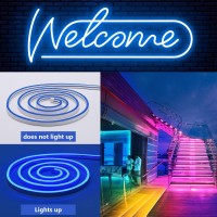 Depulat Neon Rope Lights,16.4Ft/5M,Dc 600 Leds Neon Flex,12V Strip Lights,Waterproof Lights Strips For Bedroom, Indoor Or Outdoor Decor.(Adapter Not Included/Blue)