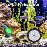 Crepow Solar Pond Lights 18 Led Super Bright Rgb Led Underwater Spotlights Color Changing Submersible Pond Lights Ip68 Waterpro