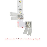 Enqimaoyi 6Pin Led Connector Wire,L/T Shape Connectors Solderless Led Strip Connectors For 12Mm Width Rgb Cct Led Strip Connector