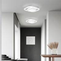 Caneoe Small Ceiling Light Square Modern Led Ceiling Light Fxitures Cool White Hallway Light Fixture Ceiling For Bedroom Kitch