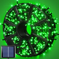 Jmexsuss 600 Led Green Solar Halloween Lights 207 Ft Solar String Lights Outdoor Waterproof 8 Modes Solar Christmas Lights For