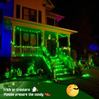 Jmexsuss 600 Led Green Solar Halloween Lights 207 Ft Solar String Lights Outdoor Waterproof 8 Modes Solar Christmas Lights For