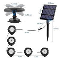 Crepow Solar Pond Lights 18 Led Super Bright Rgb Led Underwater Spotlights Color Changing Submersible Pond Lights Ip68 Waterpro