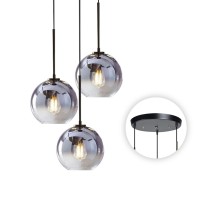 Kco Lighting 3 Pendant Light Fixtures Ceiling Hanging Large Glass Cluster Chandelier Nordic Mercury Glass Pendant Light Modern C