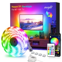 Maylit Led Strip Lights, 24.6Ft Tv Led Backlight For 85-100 Inch Tv Bluetooth Control Sync To Music, Bias Lighting Tv Led Lights Kit With Remote - Rgb 5050 Leds Color Lights For Room Bedroom