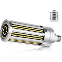 Dragonlight 100W Commercial Grade Corn Led Light Bulb Fanless(800 Watt Replacement) E26/E39 Large Mogul Base Led Lamp 3000K Warm White 12,500Lm For High Bay Area Lighting