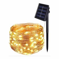 Bolweo Solar Fairy Lights, 16.4Ft 50Led Solar String Lights Waterproof Wire Lighting For Indoor Outdoor Christmas Tree Halloween Diwali Home Garden Decoration(Warm White)