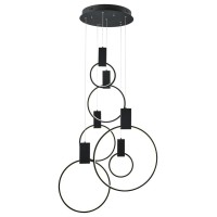 Hong Kong Circular Chandelier Integrated Led, Dimmable, Black(D0102Hge4Sv)