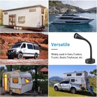 Acegoo 12V Led Reading Light Rv Dimmable Reading Lamp With Usb Charger 12 Volt Flexible Goosneck Light For Boat Camper Van Trail