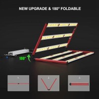 Aglex 600W Led Grow Lights Full Spectrum Grow Light With Uv Ir Daisy Chain Plant Bar Style Grow Light Foldable Dimmable For