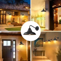 Flqmyq Outdoor Wall Lights Wall Mount For House Farmhouse Outdoor Wall Sconce Black Outside Wall Lantern Classic Barn Lights Outdoor & Indoor, 12