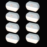 Wotermly 8 Pack Motion Sensor Light Indoor Closet Light Without Wiring Cordless Batterypowered Led Night Light Stickanywher