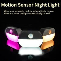 Wotermly 8 Pack Motion Sensor Light Indoor Closet Light Without Wiring Cordless Batterypowered Led Night Light Stickanywher