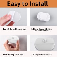 Wotermly 8 Pack Motion Sensor Light Indoor Closet Light Without Wiring Cordless Batterypowered Led Night Light Stickanywher