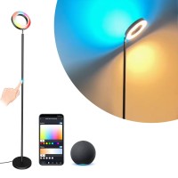 Smart Led Floor Lamp 42W, Upgraded Super Bright Double-Side Rgbcw Color Changing Torchiere Floor Lamps Work With Alexa Google Home, Dimmable Wifi Modern Tall Standing Light For Bedroom Living Room