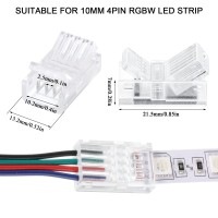 10 Packs Solderless Led Strip Connector Transparent Track Lighting Connectors Wire Strip Lights 164 Feet Led Strip For Led P