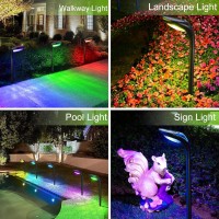 Jsot Halloween Solar Outdoor Lights Waterproof 7 Color Changing Yard Decor Light For Outside 9 Lighting Modes Auto Onoff Solar