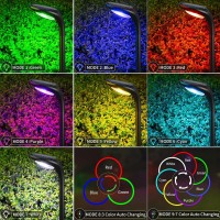 Jsot Halloween Solar Outdoor Lights Waterproof 7 Color Changing Yard Decor Light For Outside 9 Lighting Modes Auto Onoff Solar