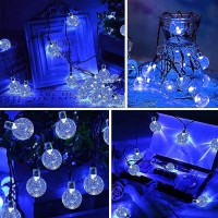 Halloween Decorations Solar Lights,Solar Lights Outdoor Waterproof With 8 Lighting Modes 7M/ 24 Ft,50 Led Solar Outdoor String Lights For Tree,Garden,Patio,Party,Festival (Blue)