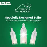 Tupkee Christmas Light Net - 150 Clear Warm Mesh Lights - Random Shimmering Twinkle Lights - 21 Of 150 Lights Twinkle - 4 Ft X 6 Ft - Outdoor/Indoor - Net Lights For Bushes, Hedges Or Trees