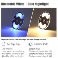 Obeaming Rv Boat Interior Led Puck Light3 Inch Dimmable Acrylic Disk Light Blue Nightlight12 Volt Panel Light For Camper Van