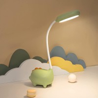 Wlhong Dinosaur Desk Lamp Cute Kids Desk Lamps With Touch Control For Reading No Flicker 3 Color Modes Nursery Night Lights