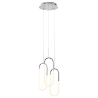 Led Three Clips Chandelier, Dimmable, Chrome(D0102Hge45Y)