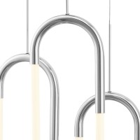 Led Three Clips Chandelier, Dimmable, Chrome(D0102Hge45Y)