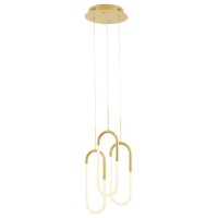 Led Three Clips Chandelier, Dimmable, Sandy Gold(D0102Hge4A7)