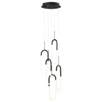 Led Five Clips Chandelier, Dimmable, Matte Black(D0102Hge467)