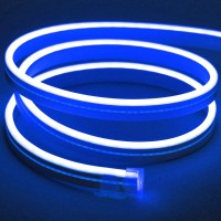 Meijiajia Led Neon Strip Lights, Blue 12V/16.4Ft, Flexible Diffuser, Cuttable & Bendable Waterproof Silicon, For Devices Lighting Upgrade, Decor & Sign Custom. [Power Adapter Not Included]