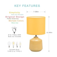 Lampwell Lena Small Table Lamp For Living Room As Bedside Table Lamp For Bedroom,Modern Ceramic Table Lamp,Kids Table Lamp,Night Table Lamp,F7.09