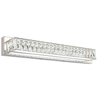 Zuzito Modern Bathroom Light Fixtures Over Mirror 30 Inch Crystal Chrome Led Vanity Light Bar White Light 6000K (7500-760Mm)