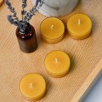 Natural Beeswax Tea Candles Deybby 6 Pack Handmade Beeswax Candles Clear Cup Great For Home Decoration