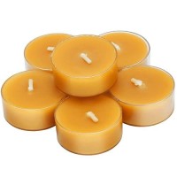 Natural Beeswax Tea Candles Deybby 6 Pack Handmade Beeswax Candles Clear Cup Great For Home Decoration