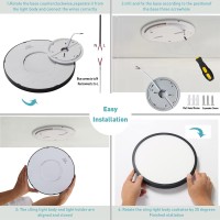 9 Inch Led Ceiling Light Flush Mount, 24W 4500K Ultra-Thin Round Led Ceiling Light Fixture For Dinning Room, Kitchen, Bedroom, Bathroom, Hallway, Stairwell