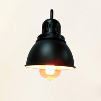 Vintopsh Industrial Loft Pull Wall Sconce, Gooseneck Metal Wall Light, Farmhouse Wall Light Fitting For Hallway Bedroom Bathroom Kitchen Island Living Room, Black