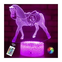 Horse Gifts For Girls,Horse Lamp Night Light For Kids Room 16 Colors Changing With Remote,Smart Touch Horse Toys Birthday Gifts For Girls Age 3 4 5 6 7 8 9 10 11 12 Year Old Girl Gifts