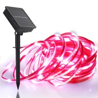 Solar Rope Light 33Ft 100L Outdoor Candy Cane Rope Lights Waterproof For Terrace Tree Fence Patio Garden Yard Home Wedding Christmas Halloween Holiday Decor(Candy)