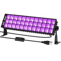 100W Black Light Bar Ip66 Waterproof Led Blacklight With Plugswitch6Ft Cord Indooroutdoor Black Lights Light Up 1400 Sqft