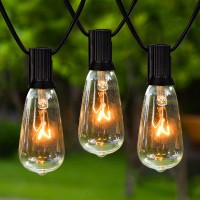 Goothy Outdoor String Lights 45Ft St40 Vintage Patio Lights With 32 Edison Bulb 2 Spare Backyard Lights Ul Listed For Indoor