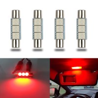 iBrightstar Newest 930V Super Bright 29mm 6614F 6612F LED Bulbs for car Sun Interior Vanity Mirror Sun Visor Lights Red