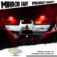 iBrightstar Newest 930V Super Bright 29mm 6614F 6612F LED Bulbs for car Sun Interior Vanity Mirror Sun Visor Lights Red